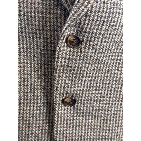 VINTAGE Burberrys Blazer Gray Muses Atlanta Tweed Sport Coat Suit Jacket USA 44L - Picture 4 of 14